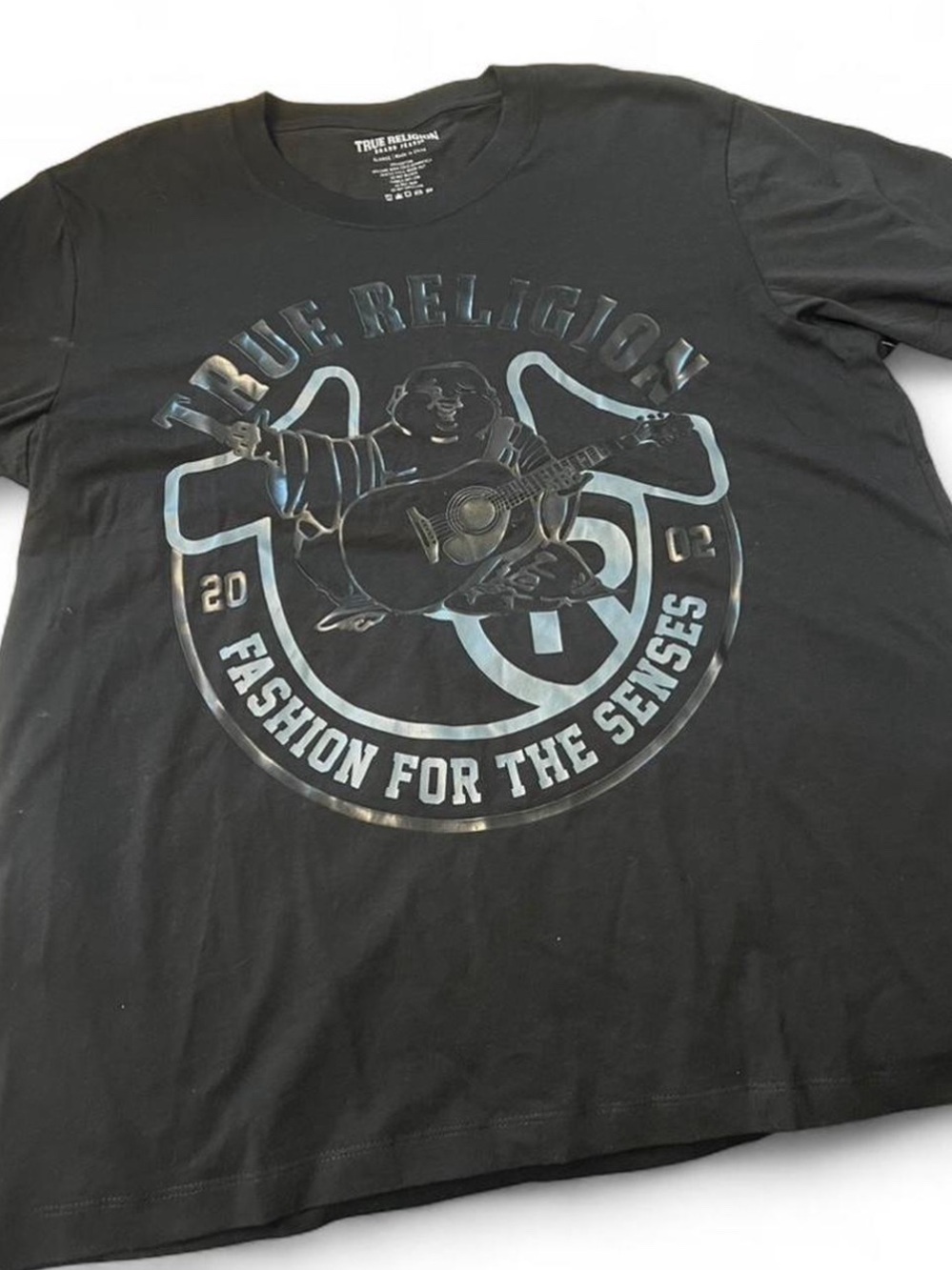 True Religion Black Short-Sleeve Graphic Tee